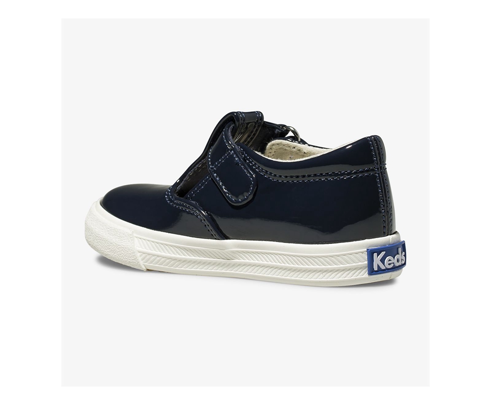 Kids Keds Slip Ons - Daphne Patent - Navy - 5417-DBVPJ